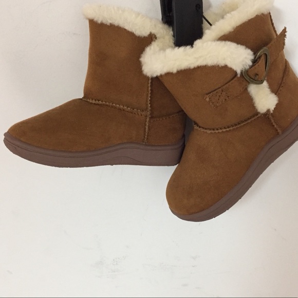 NWT GARANIMALS Infant Girls Black Shearling Boot Size 5